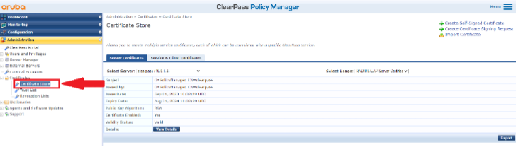 ClearPass Policy Manager